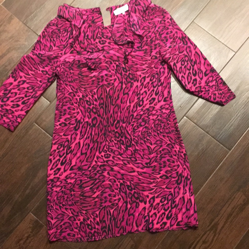 Juicy couture silk dress pink cheetah 6